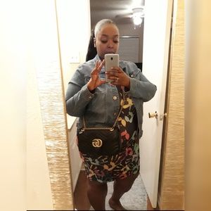 Plus Size Hand Print Bodycon Dress Size 3xl